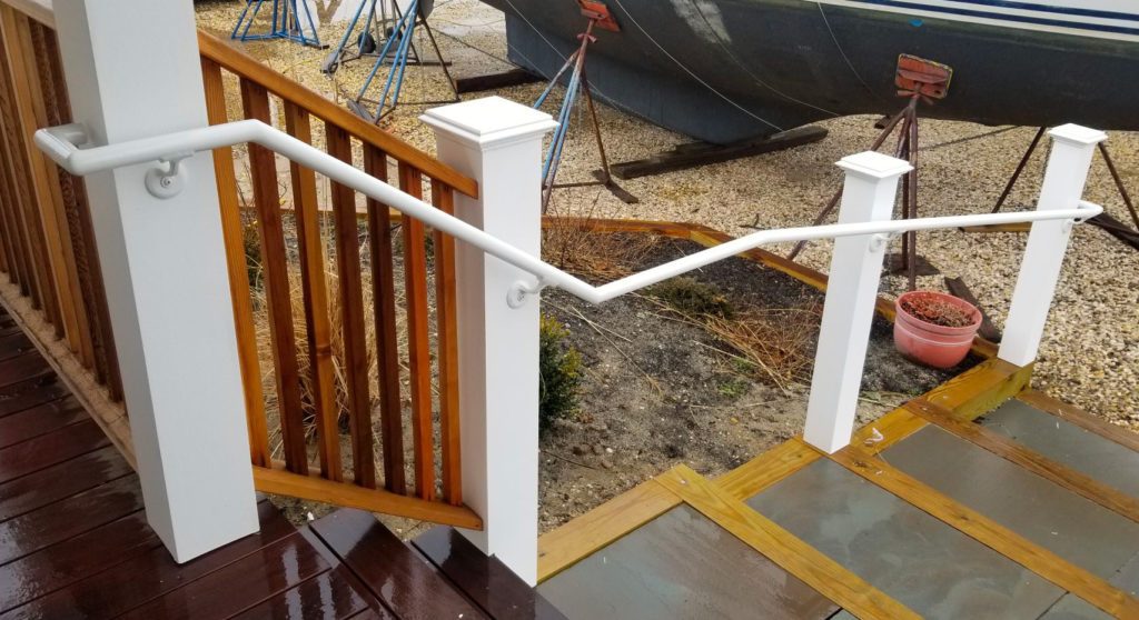 Powder Coated White Railings – Seaside Marina | East Hampton, NY Powder Coated White Railings – Seaside Marina | East Hampton, NY