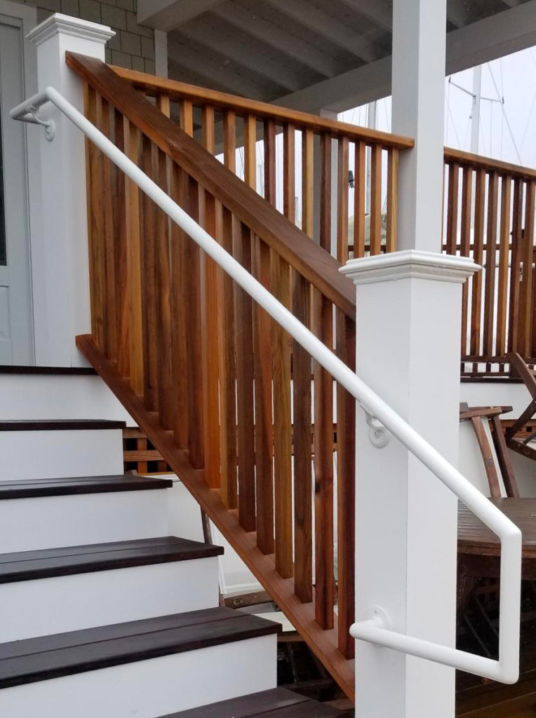 Powder Coated White Railings – Seaside Marina | East Hampton, NY Powder Coated White Railings – Seaside Marina | East Hampton, NY