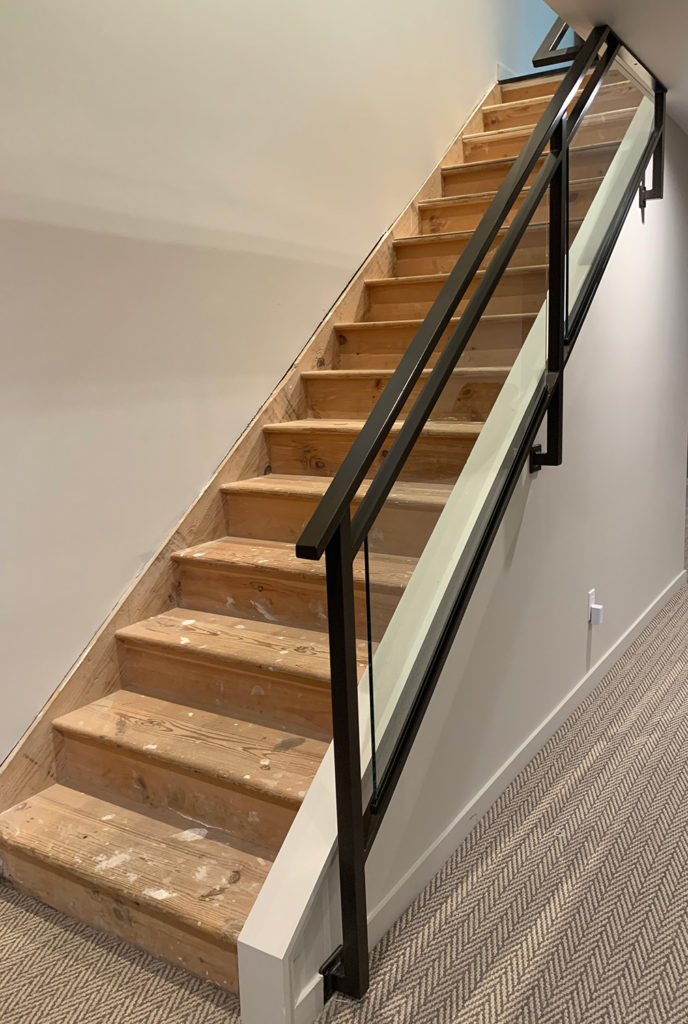Aluminum power coated oil rubbed bronze railings with 3/8″ glass Aluminum power coated oil rubbed bronze railings with 3/8″ glass
