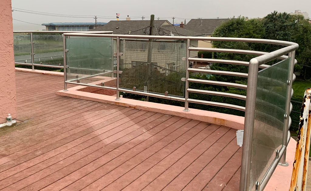 Satin Stainless Steel & Glass Railings | Atlantic Beach, NY Satin Stainless Steel & Glass Railings | Atlantic Beach, NY