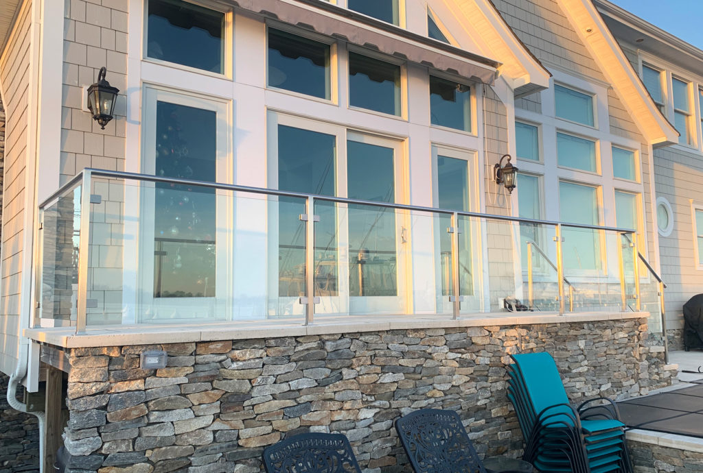 Satin Stainless Steel Railings with 3/8 inch Tempered Glass | Oakdale, NY Satin Stainless Steel Railings with 3/8 inch Tempered Glass | Oakdale, NY