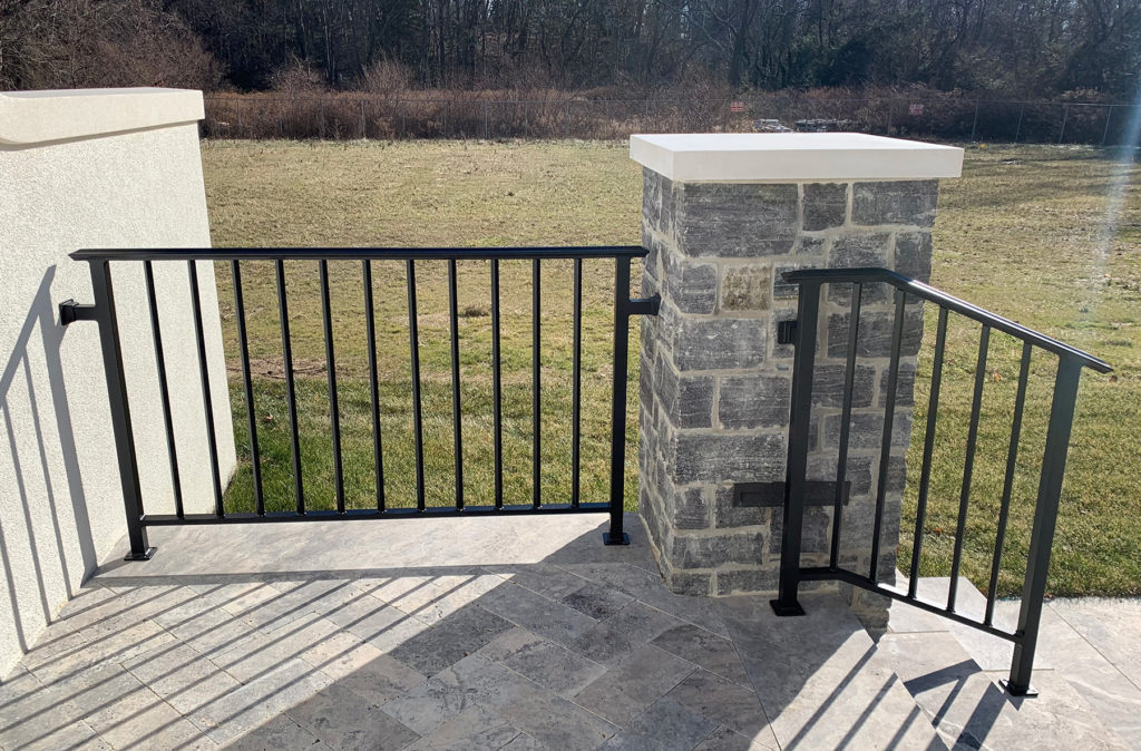 Aluminum Matte Black Powder-coated Railings | Upper Brookville, NY Aluminum Matte Black Powder-coated Railings | Upper Brookville, NY