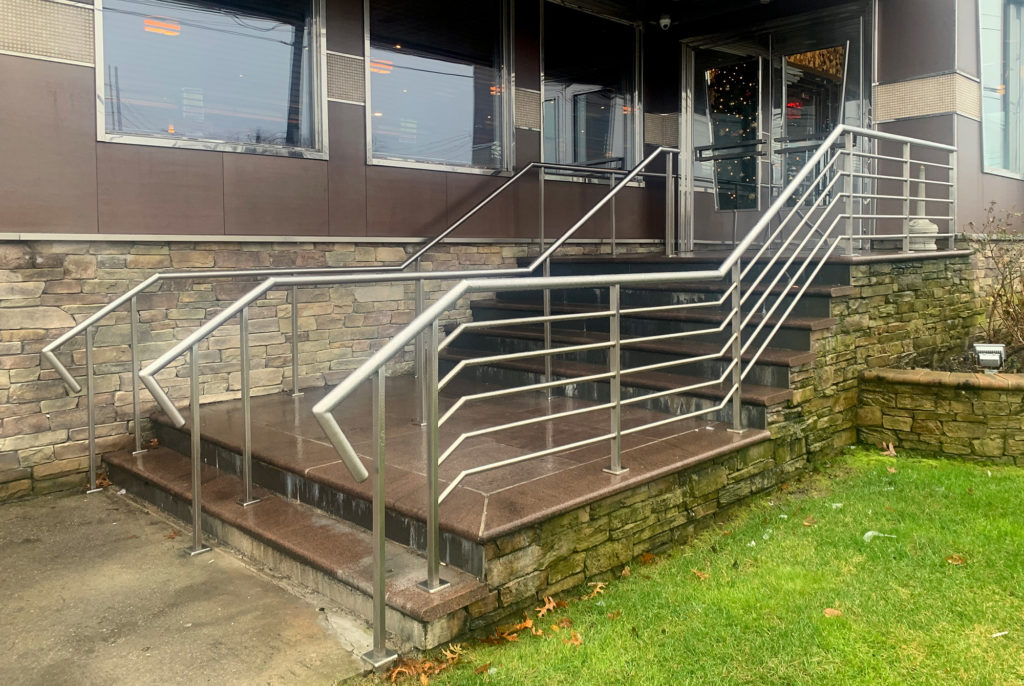 Satin Stainless Steel Railings | Massapequa Diner Satin Stainless Steel Railings | Massapequa Diner