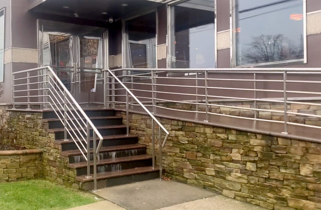 Satin Stainless Steel Railings | Massapequa Diner Satin Stainless Steel Railings | Massapequa Diner