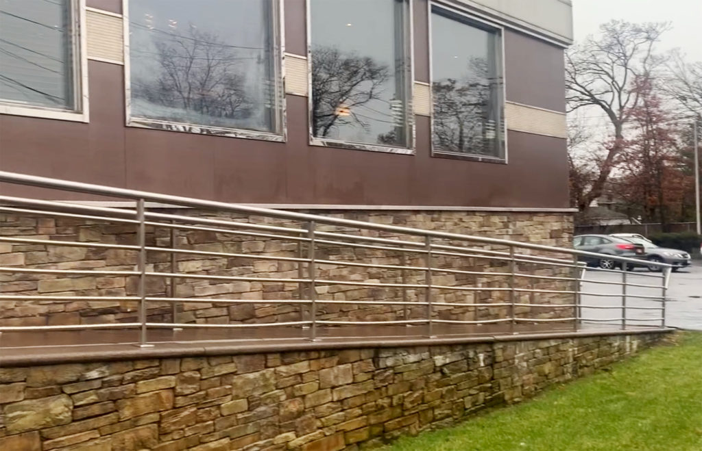 Satin Stainless Steel Railings | Massapequa Diner Satin Stainless Steel Railings | Massapequa Diner
