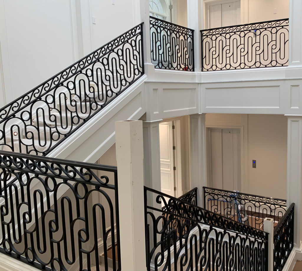 Black Powder-coated Railings | Upper Brookville, NY Black Powder-coated Railings | Upper Brookville, NY