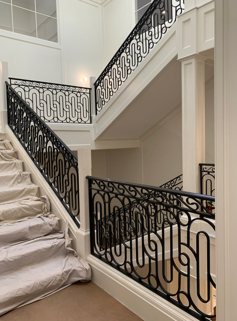 Black Powder-coated Railings | Upper Brookville, NY Black Powder-coated Railings | Upper Brookville, NY