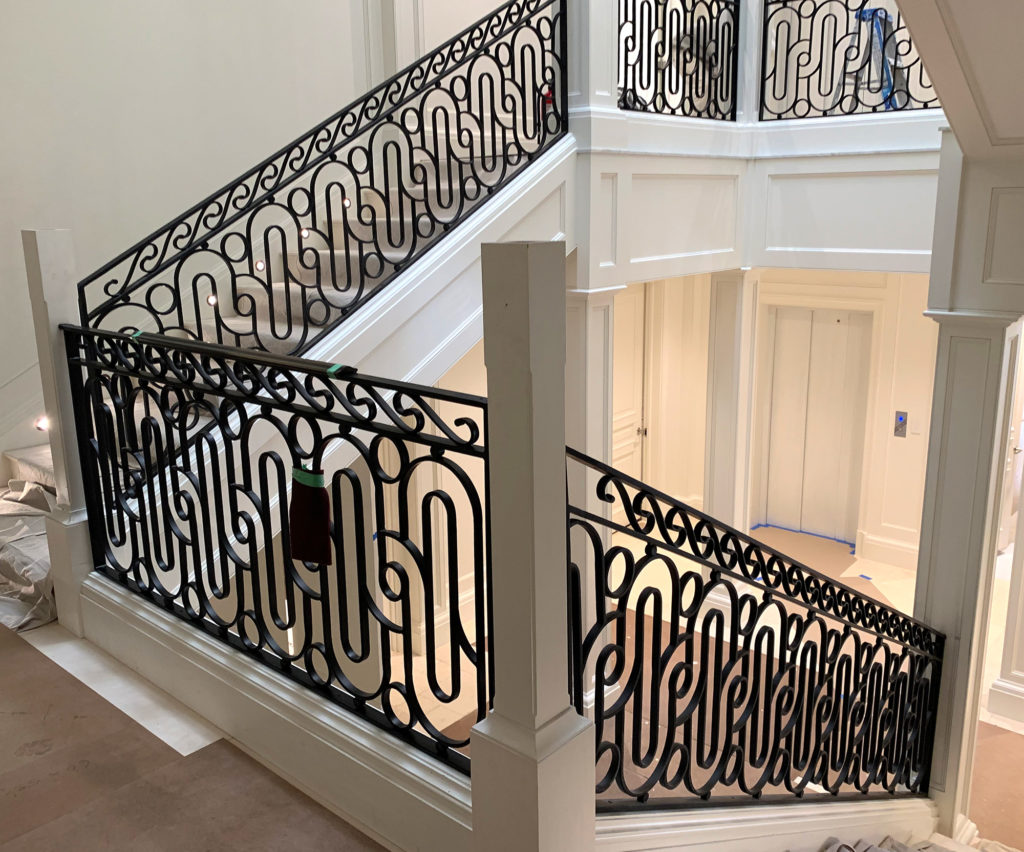 Black Powder-coated Railings | Upper Brookville, NY Black Powder-coated Railings | Upper Brookville, NY