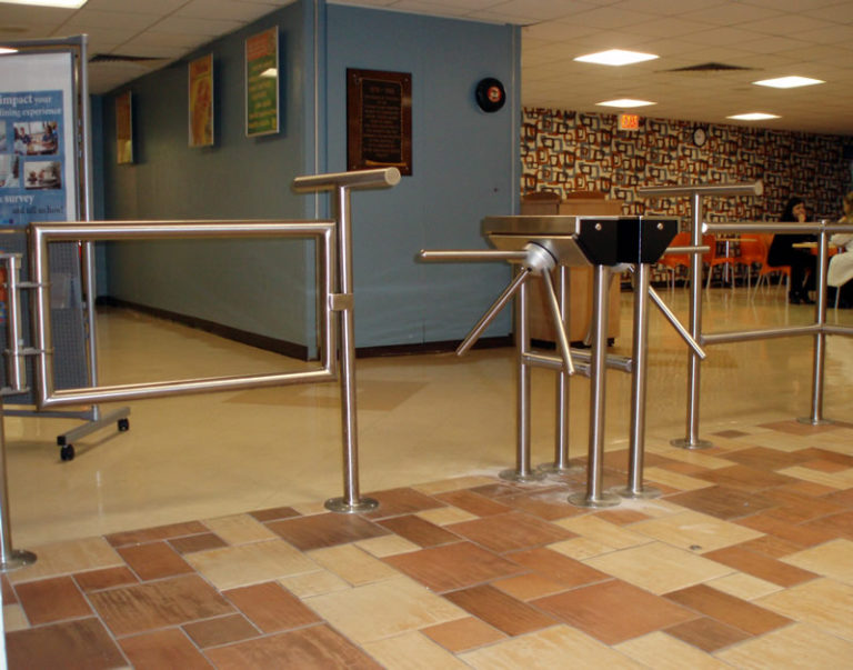 Stainless Steel Gates, Turnstiles, and Quik-Rail - Lennox Hill Hospital, NYC