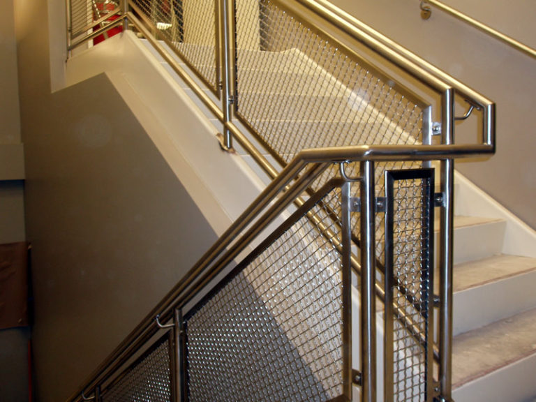 Satin Stainless Steel and Mesh Railings - Lennox Hill Hospital, NYC