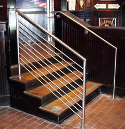 Stainless Steel Stair Railings - TGI Friday's, Hauppauge, NY