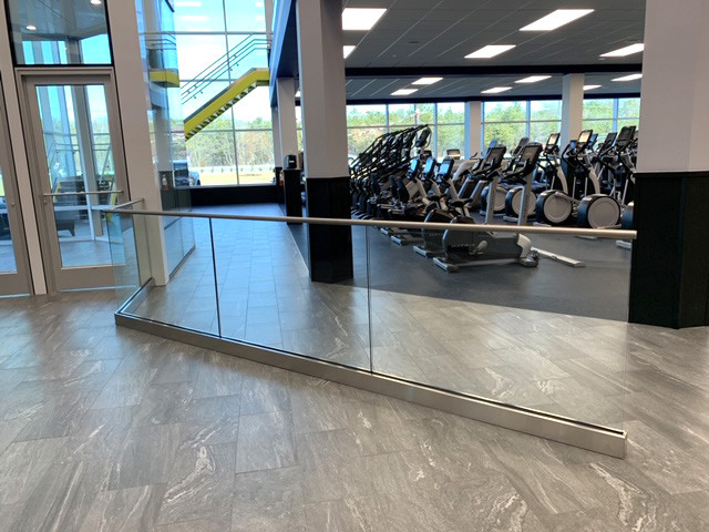 Glass & Stainless Steel Railings – Unique Fitness, Holbrook NY
