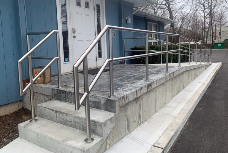 Satin Stainless Steel Railings | Accounting Office - Port Jefferson, NY
