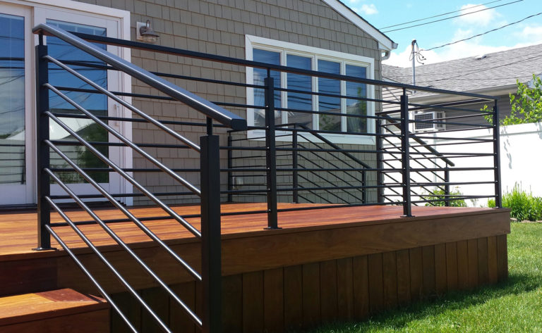 Matte Black Powder Coated Aluminum Deck Railings | Long Island, NY