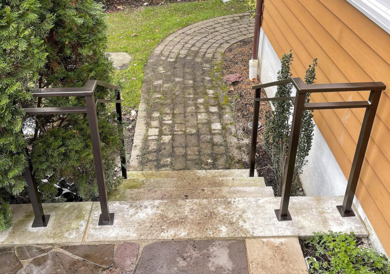Aluminum Powder Coated Oil Rubbed Bronze Railings, Handrail, and Gate - Garden City, NY